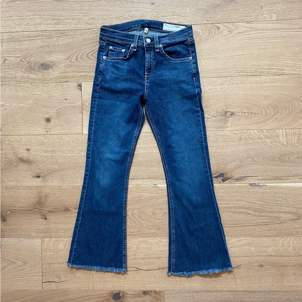 Rag & Bone Crop Flare High Rise Jean size 25